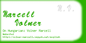 marcell volner business card